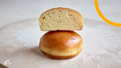 亮澤蓬鬆的漢堡麵包